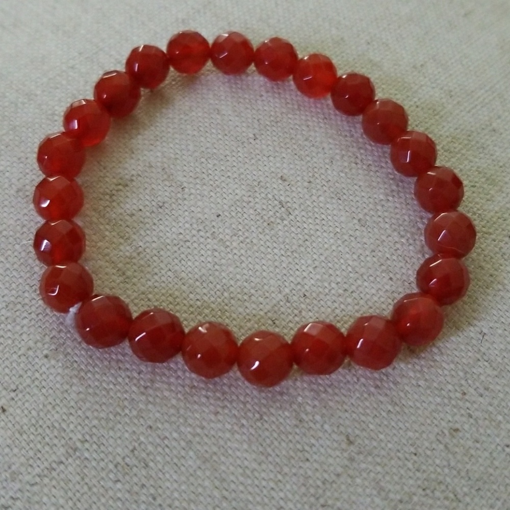 Gorgeous carnelian gemstone yoga bracelet